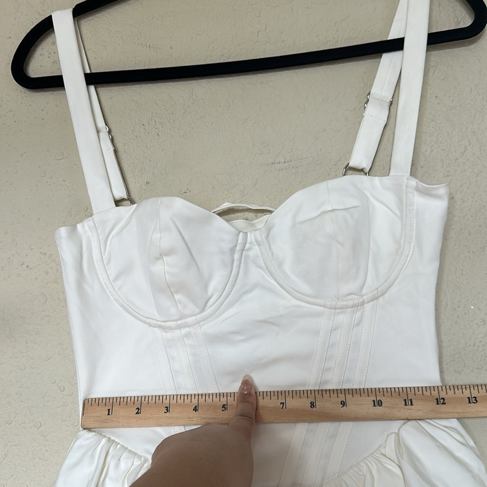 HOUSE OF CB 'Kelly' White Corset Midi Sundress NWOT size S A-C - Picture 8 of 13